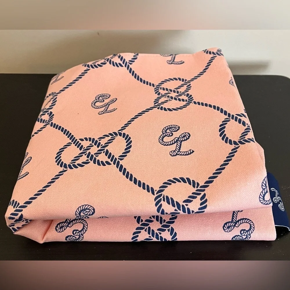 Estée Lauder Tote Reusable Bag, Lined, Foldable, Nautical Style, Handles